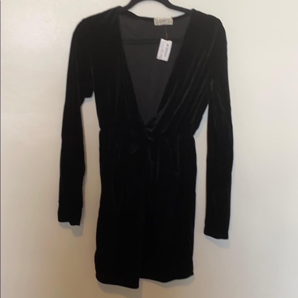 Black velour dress